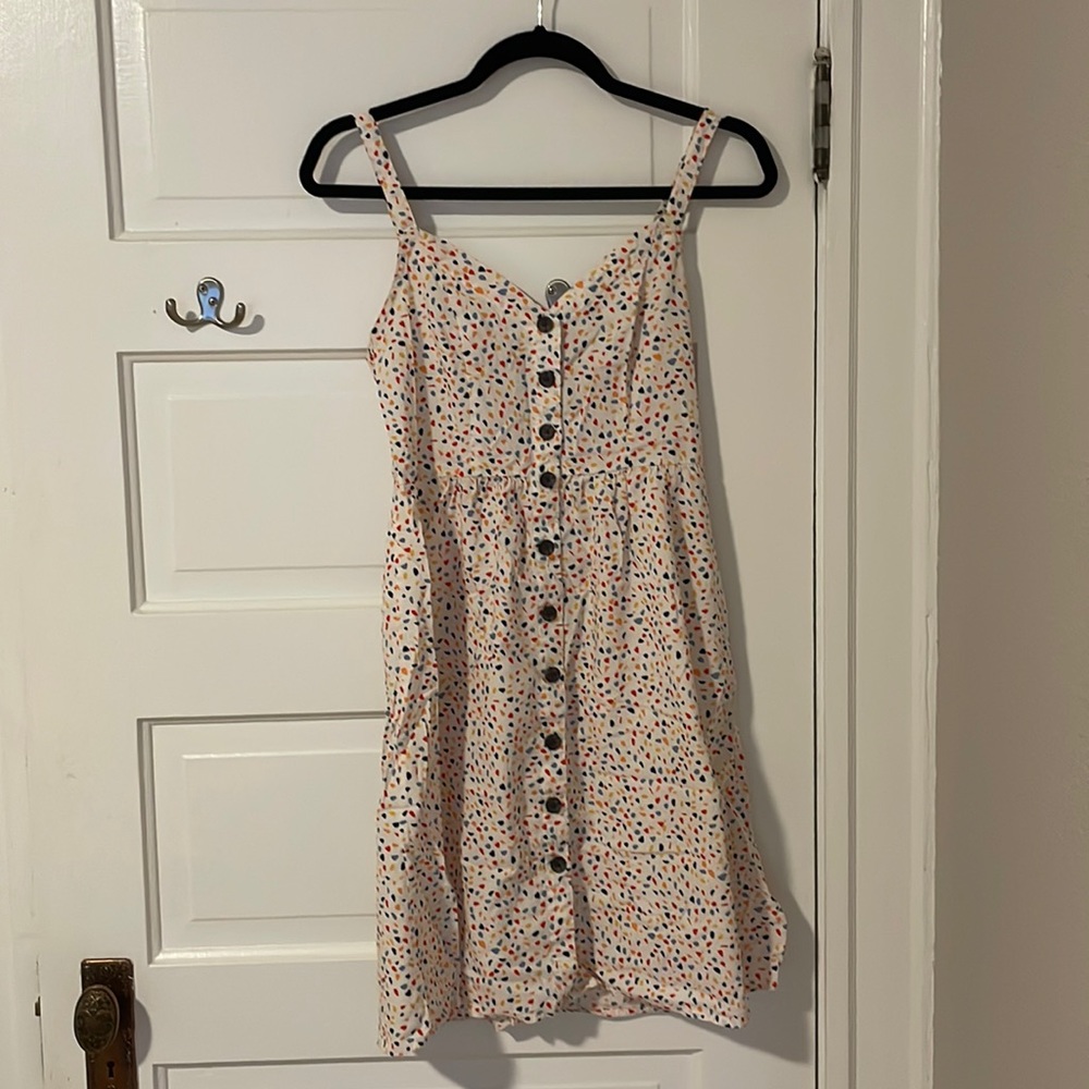 Banana Republic, white pattern dress